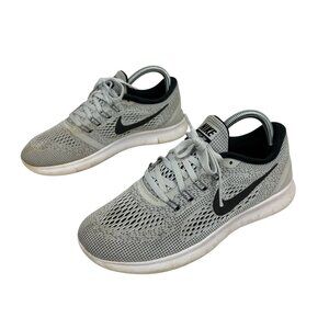 Nike Free RN Running Shoes US 8.5 EU 40 Mesh Gray & Black Lightweight Sneakers